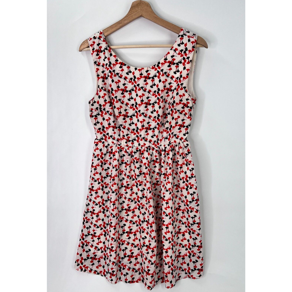 Nymphe Los Angeles Multicolor Floral A Line Lined Dress Junior's Large